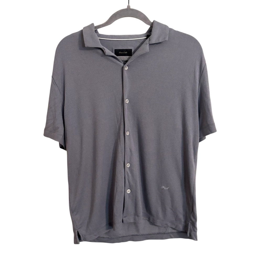 Porter & Ash Gray Button Up‎ Short Sleeve Shirt Men’s Large